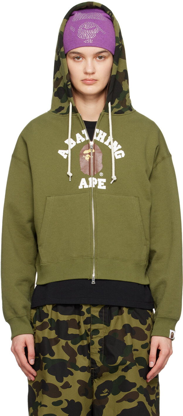 

Хаки Толстовка с капюшоном 1st Camo College Bape