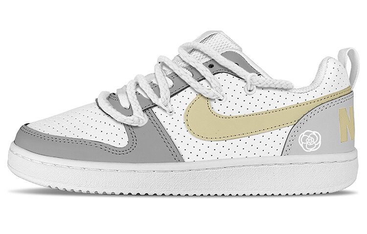 

Кроссовки Nike Court Borough Skateboarding Shoes Women's Low-top Beige, серый