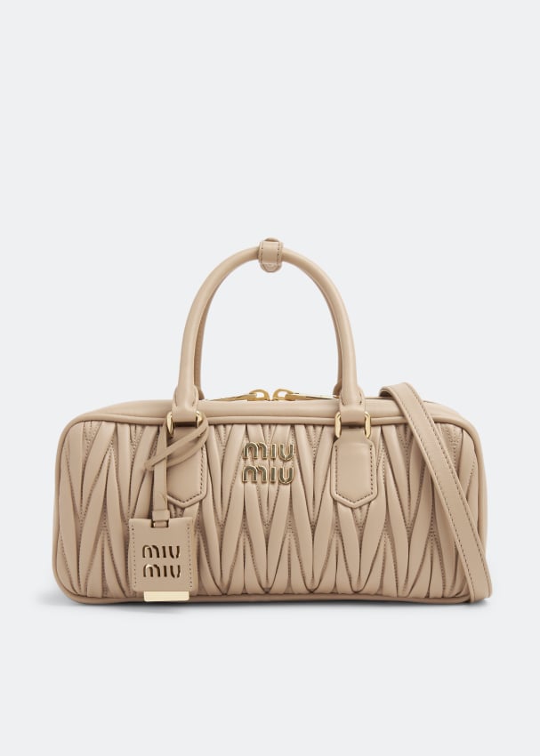 

Сумка Miu Miu Arcadie Matelassé Leather, бежевый