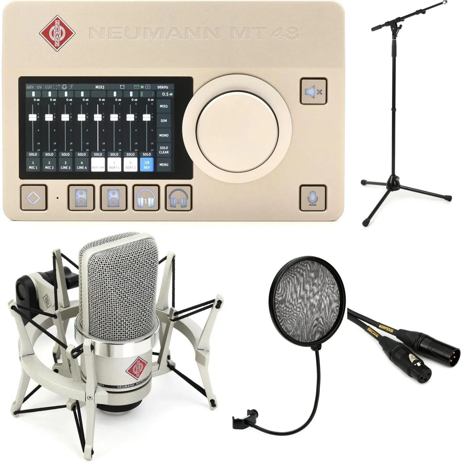 

Комплект аудиоинтерфейса Neumann MT 48 USB-C и студийного набора TLM 102