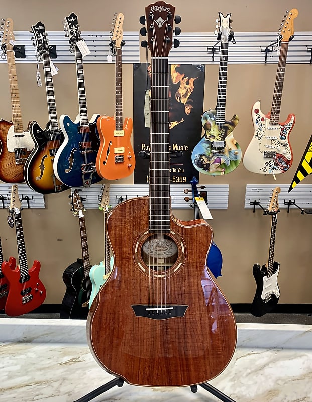 

Акустическая гитара Washburn G55CE Comfort Deluxe 55 Series Grand Auditorium Cutaway Acoustic Electric Guitar. Koa