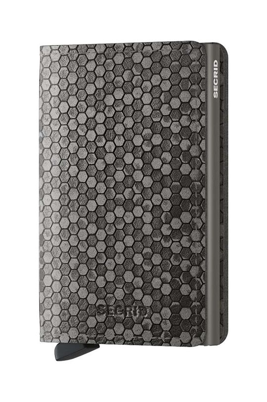 Slimwallet Hexagon Серый кожаный кошелек Secrid, серый