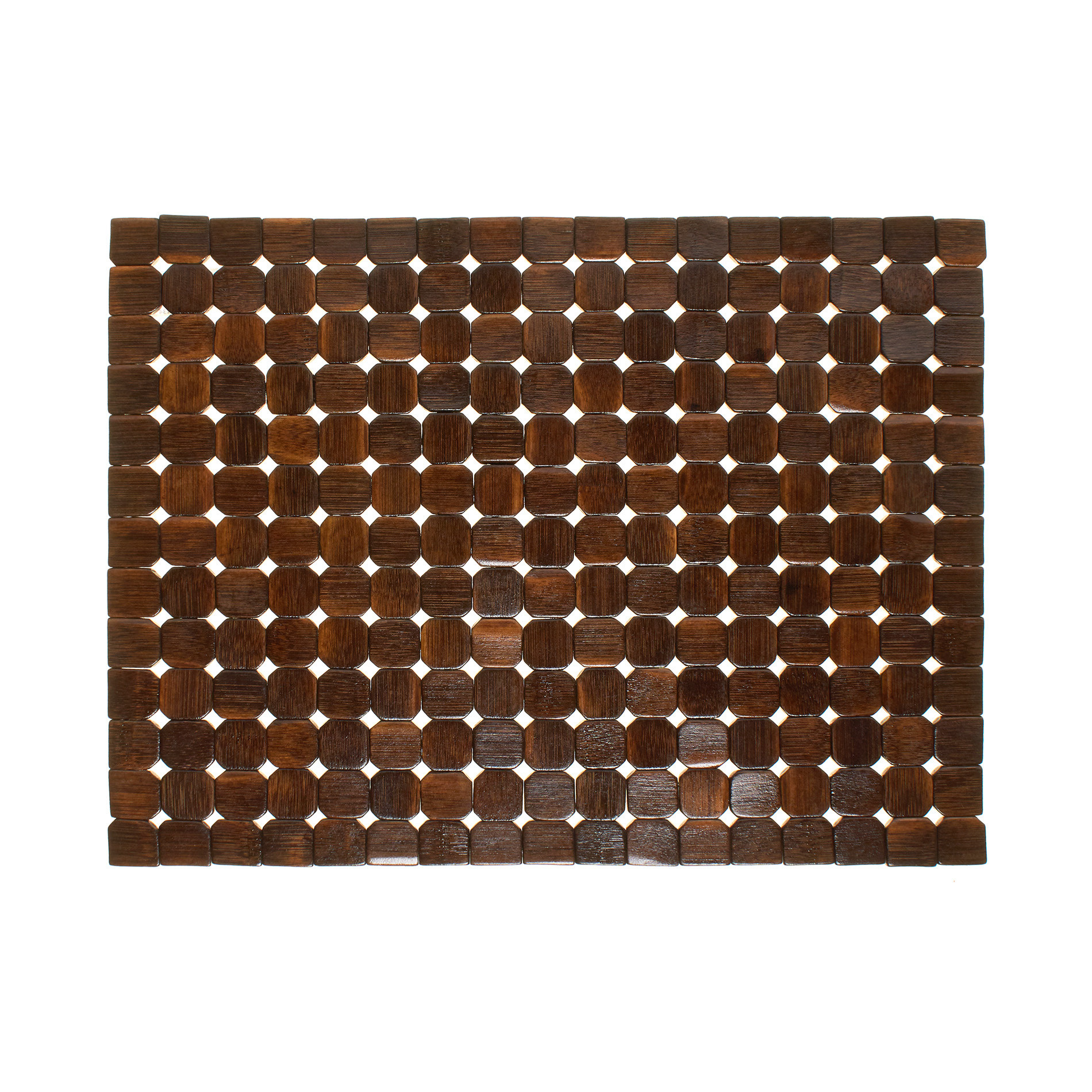 Расписной бамбуковый коврик для столовых приборов Coincasa, темно-коричневый