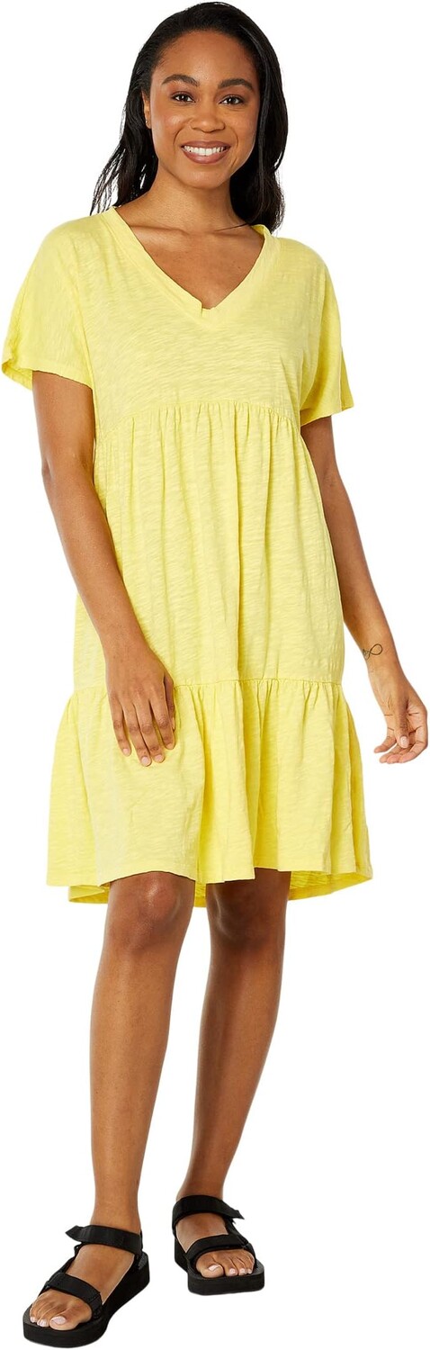 

Короткое трикотажное платье Slub «летучая мышь» со сборками Mod-o-doc, цвет Mango Sorbet