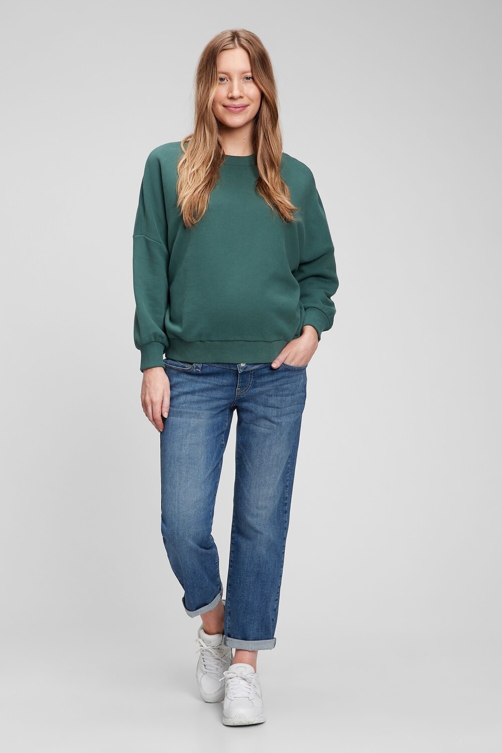 

Джинсы для беременных Over The Bump покроя подружка Gap, синий