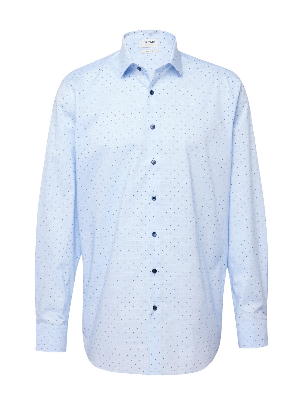 Рубашка на пуговицах стандартного кроя OLYMP, пыльно-синий/голубой