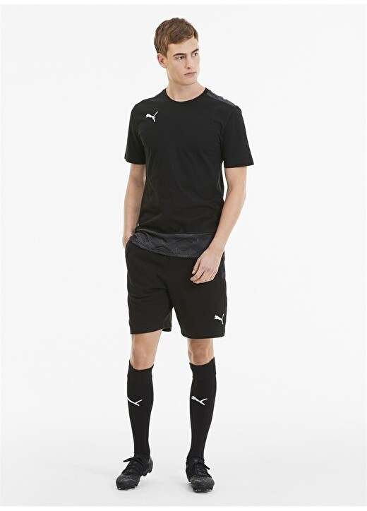 

Простая черная мужская футболка с круглым вырезом Puma, Черный