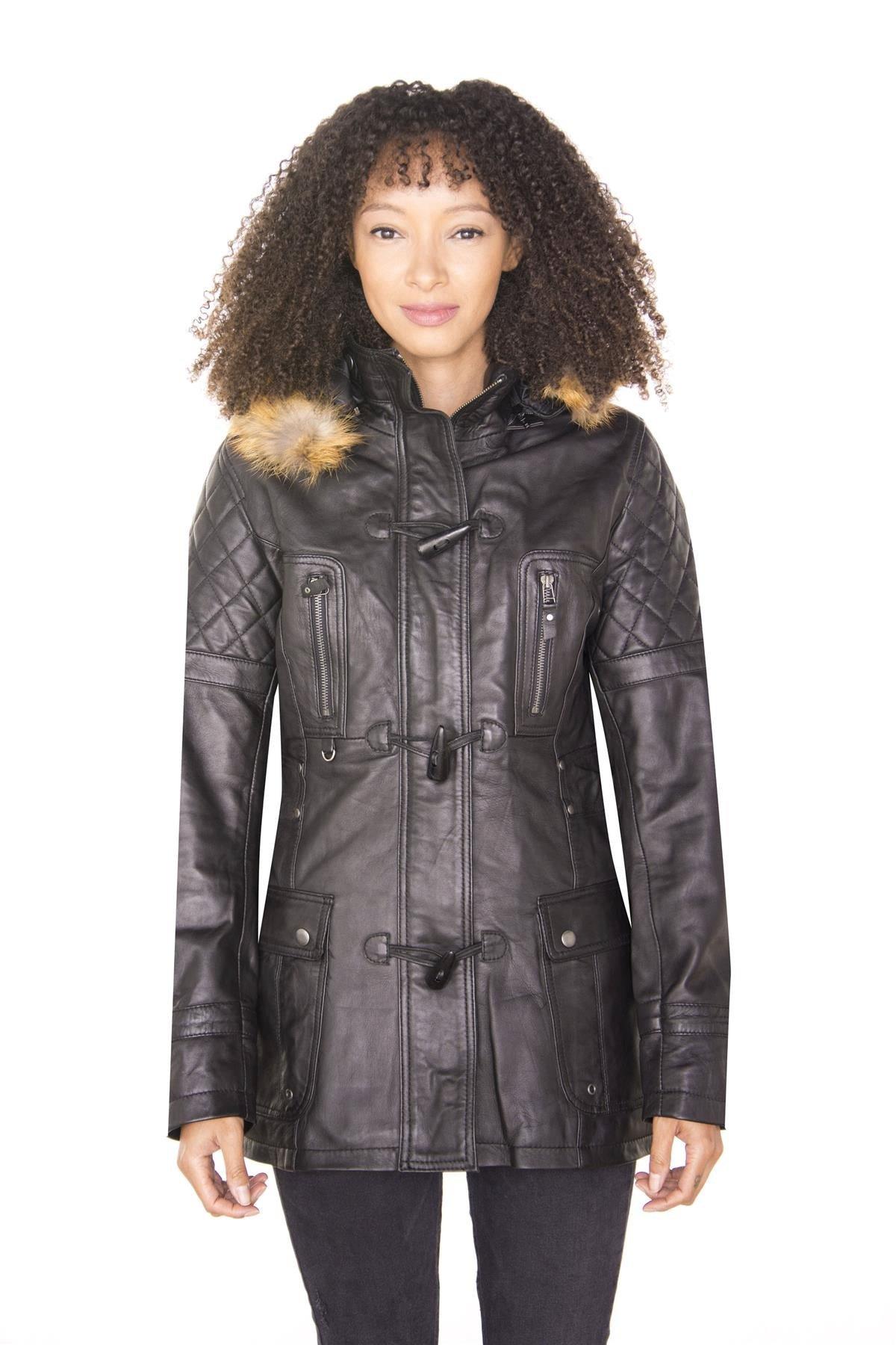 цена Стеганая кожаная куртка-парка-Брюссель Infinity Leather, черный