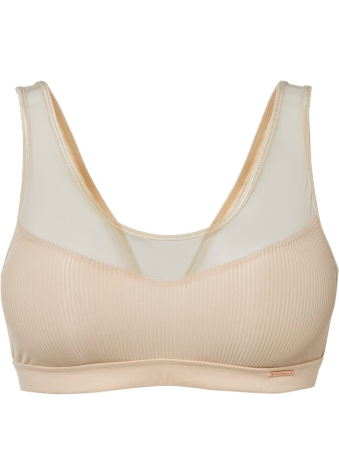 

Бюстье feel comfort из хлопка Bpc Bonprix Collection, бежевый