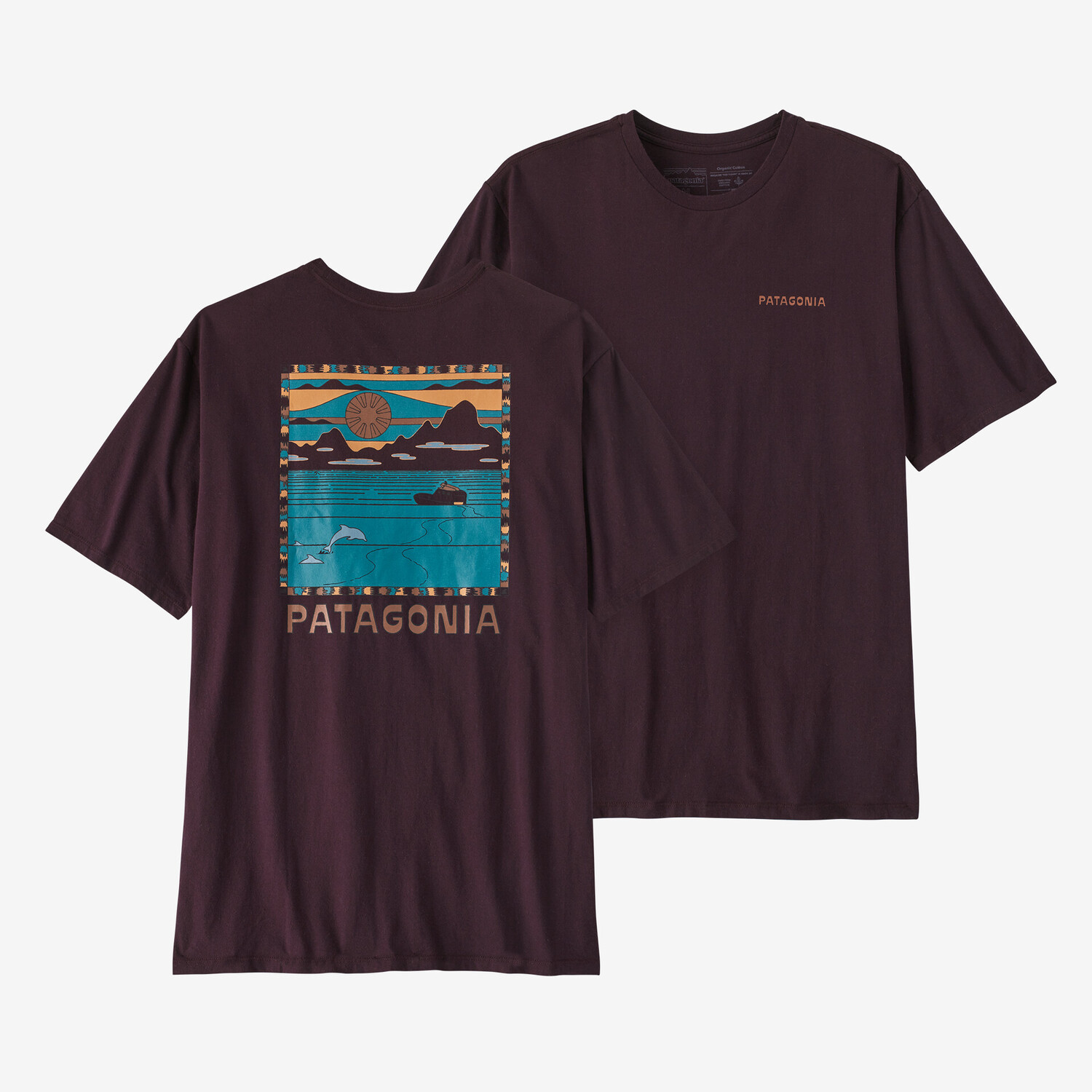 

Мужская футболка Summit Swell из органического материала Patagonia, цвет Obsidian Plum