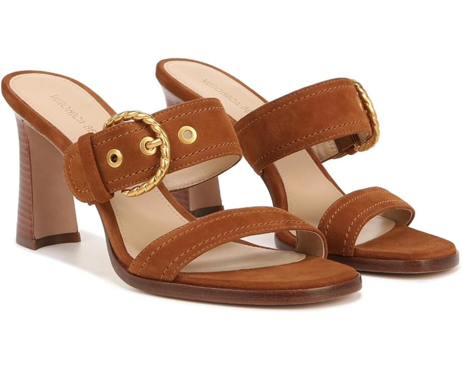 

Туфли Veronica Beard Margaux Slides, цвет Caramel Brown Suede