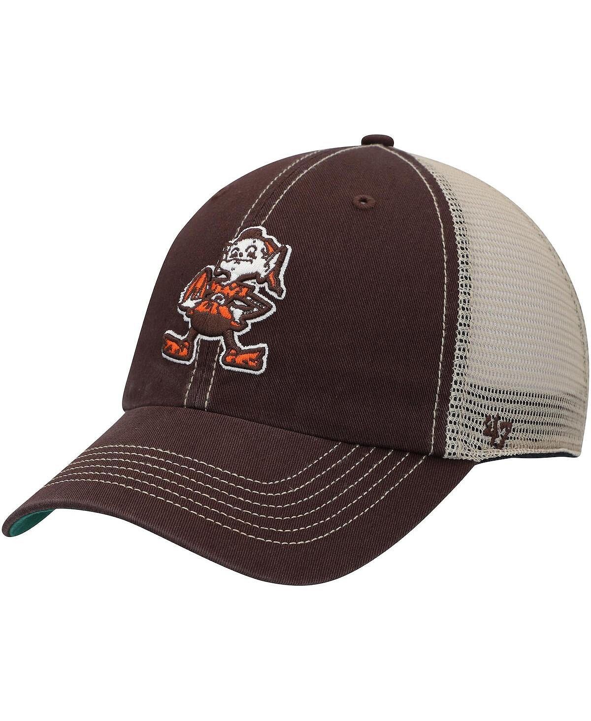 

Мужская коричневая натуральная кепка '47 Cleveland Browns Legacy Trawler Trucker Clean Up Snapback '47 Brand