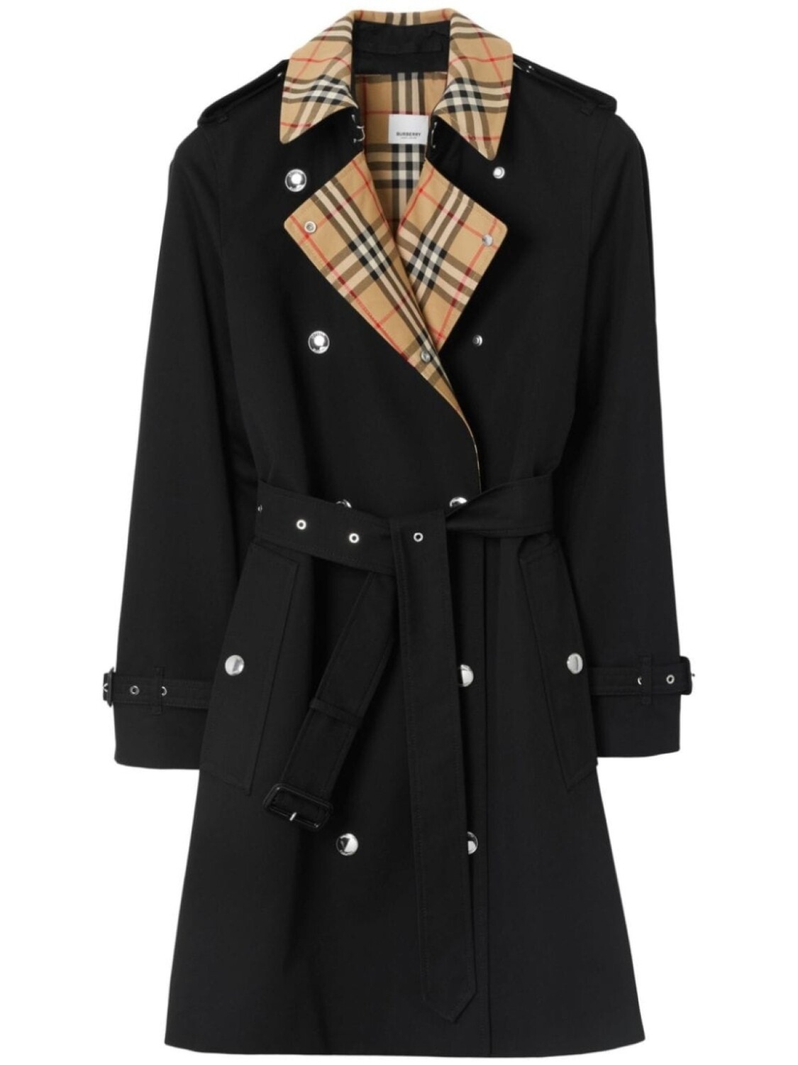 

Burberry тренч в клетку Vintage Check, черный