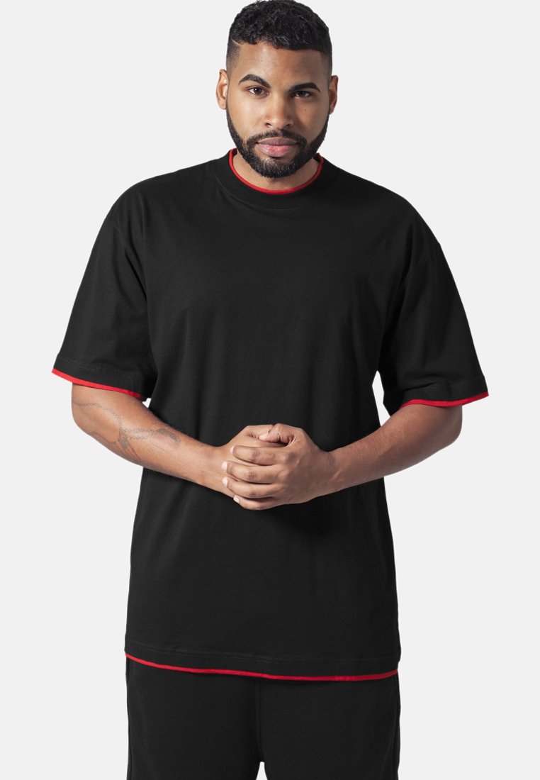 Базовая футболка Urban Classics, чёрная/красная