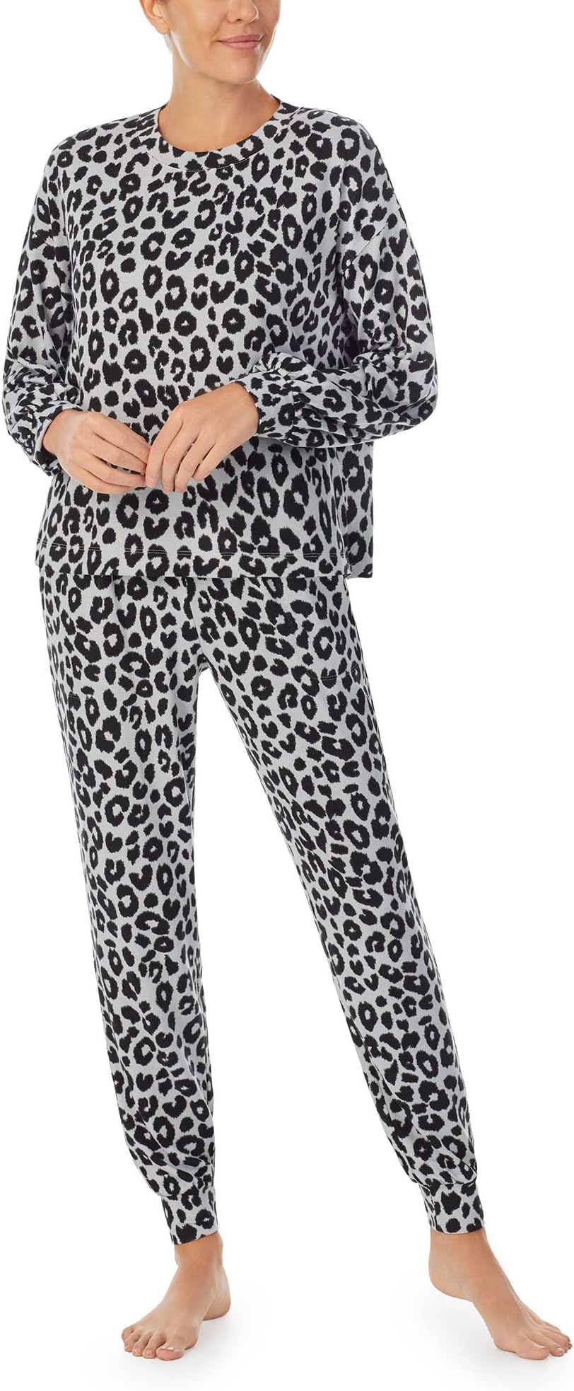 цена Пижамный комплект с длинными рукавами и джоггерами Sanctuary, цвет Textured Leopard