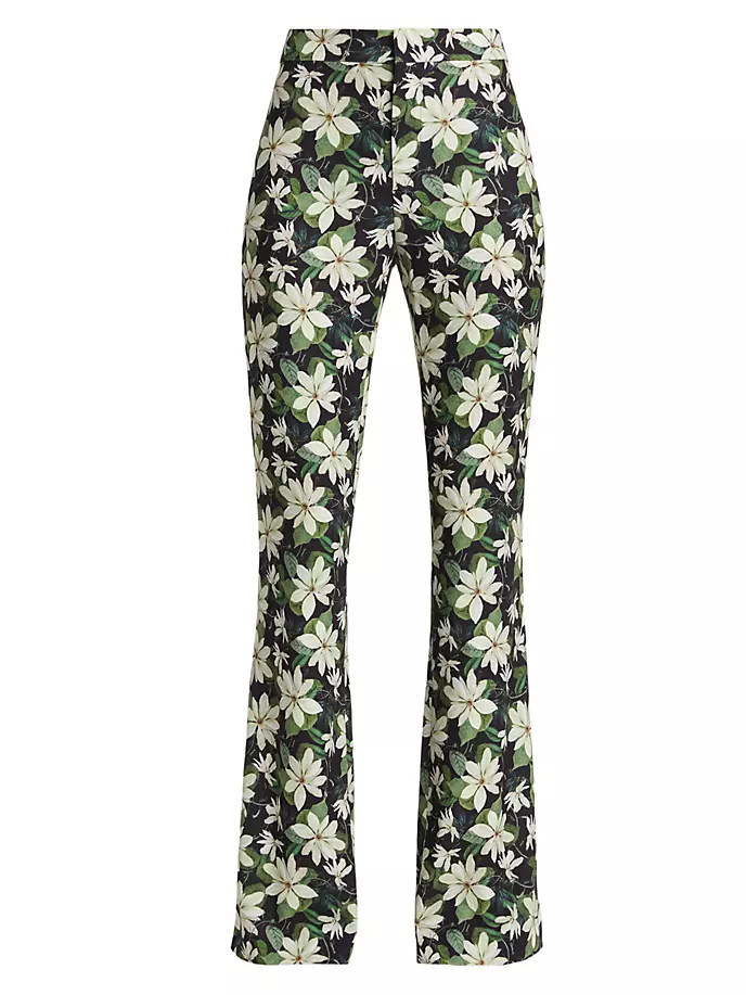 

Брюки-клеш Olivia с цветочным принтом Alice + Olivia, цвет moonlight floral