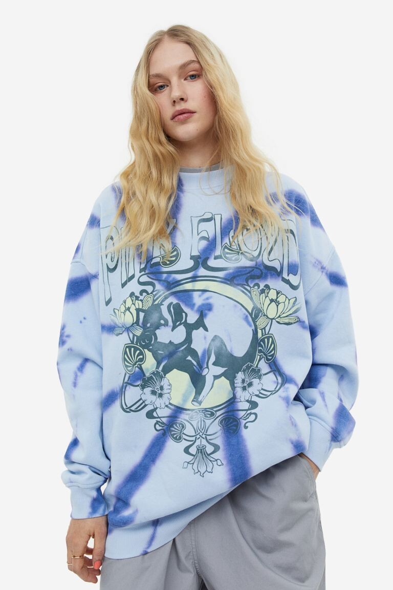 

Толстовка оверсайз с принтом H&M