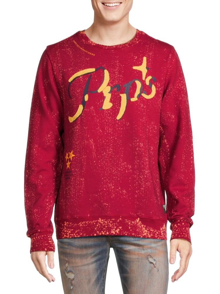 

Толстовка с круглым вырезом и логотипом Acid Wash Prps, цвет Red Dahlia