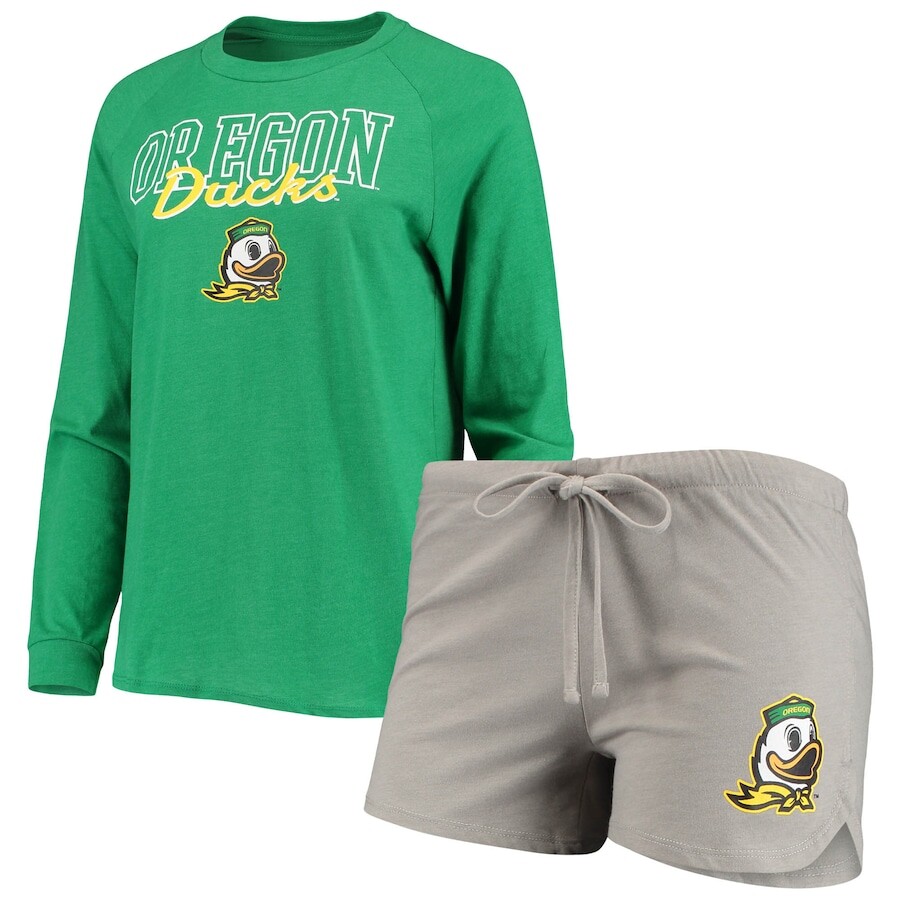 

Пижамный комплект Concepts Sport Oregon Ducks, зеленый