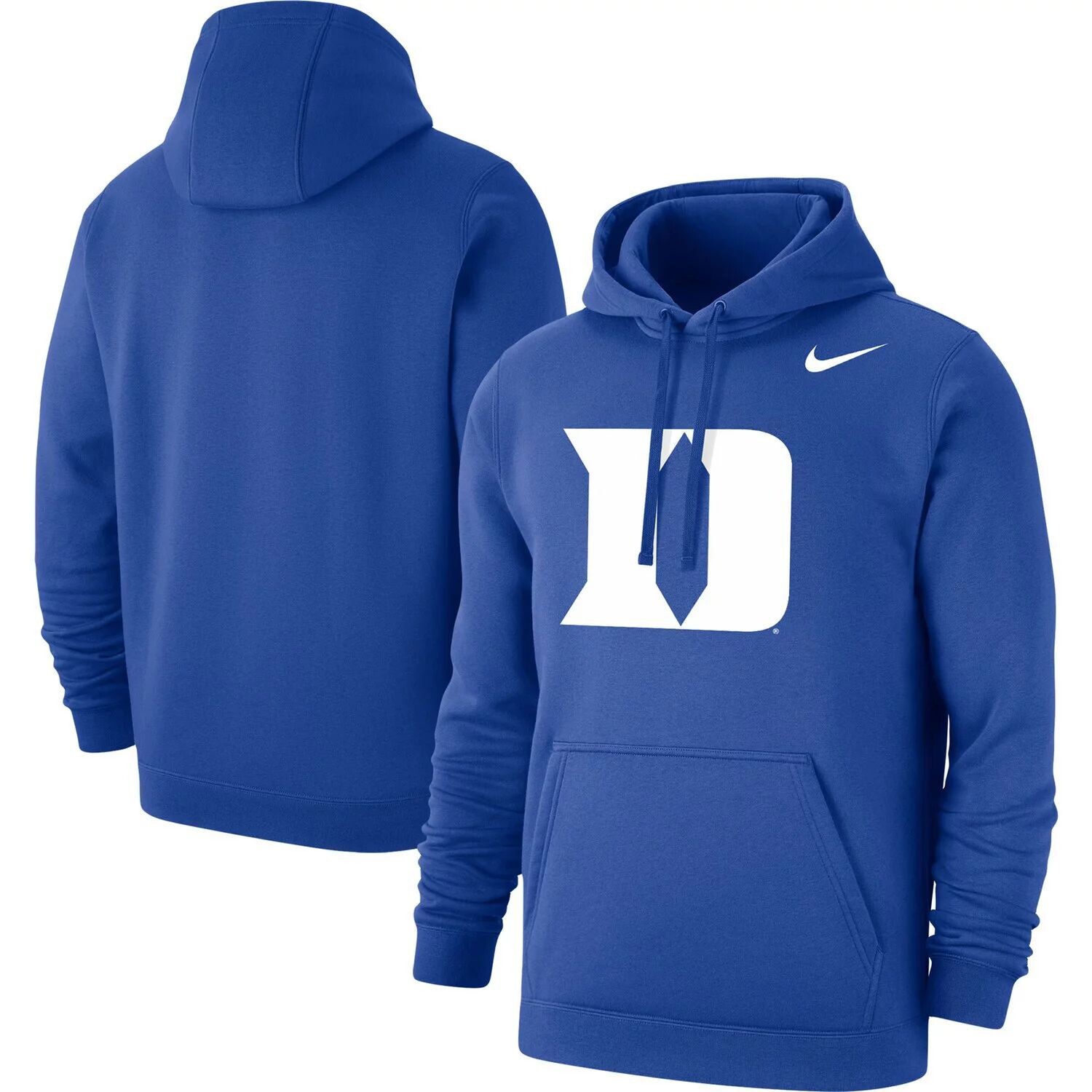 

Мужской флисовый пуловер с капюшоном Royal Duke Blue Devils Primary Logo Club Nike