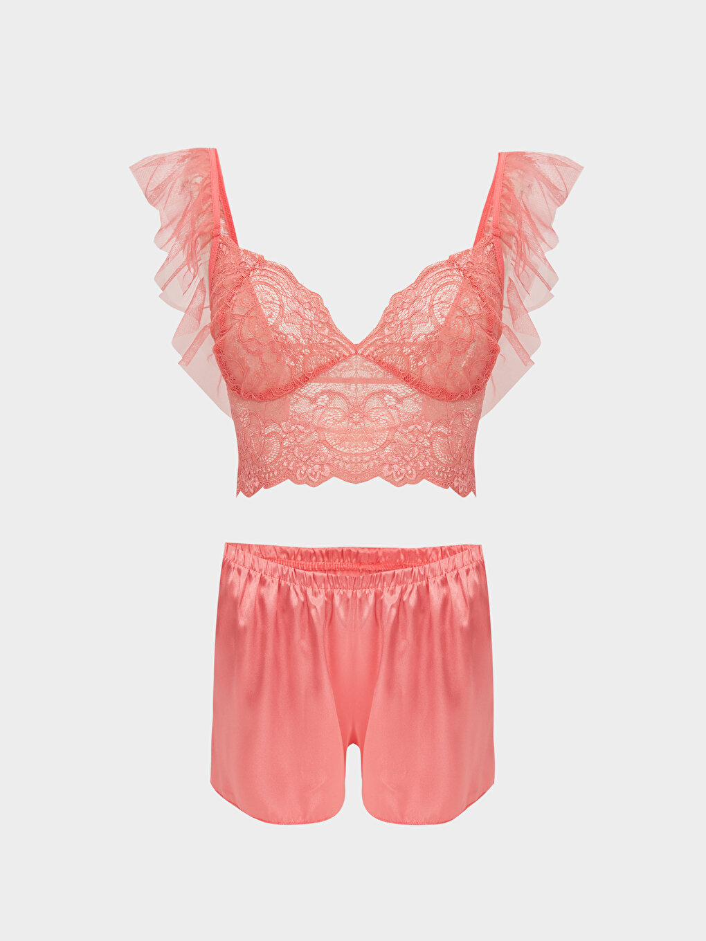 Атласные женские шорты, пижамный комплект Path-y, розовый цена и фото