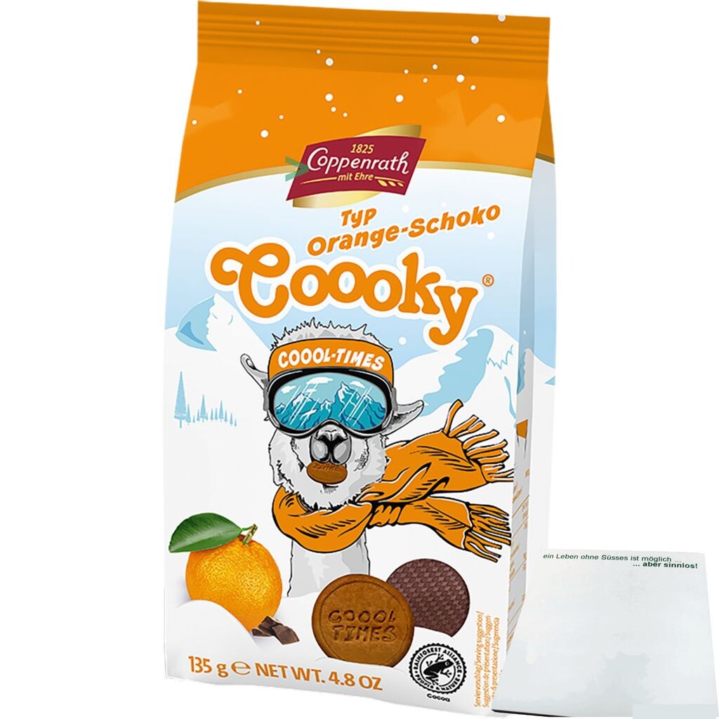 

Coppenrath Cool Times Cooky апельсин-шоколад (упаковка 135 г) + блок usy