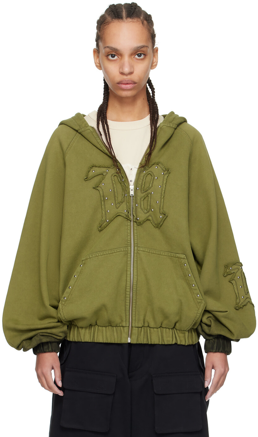 

Зеленая толстовка с капюшоном «Метаморф» Misbhv, цвет Washed olive