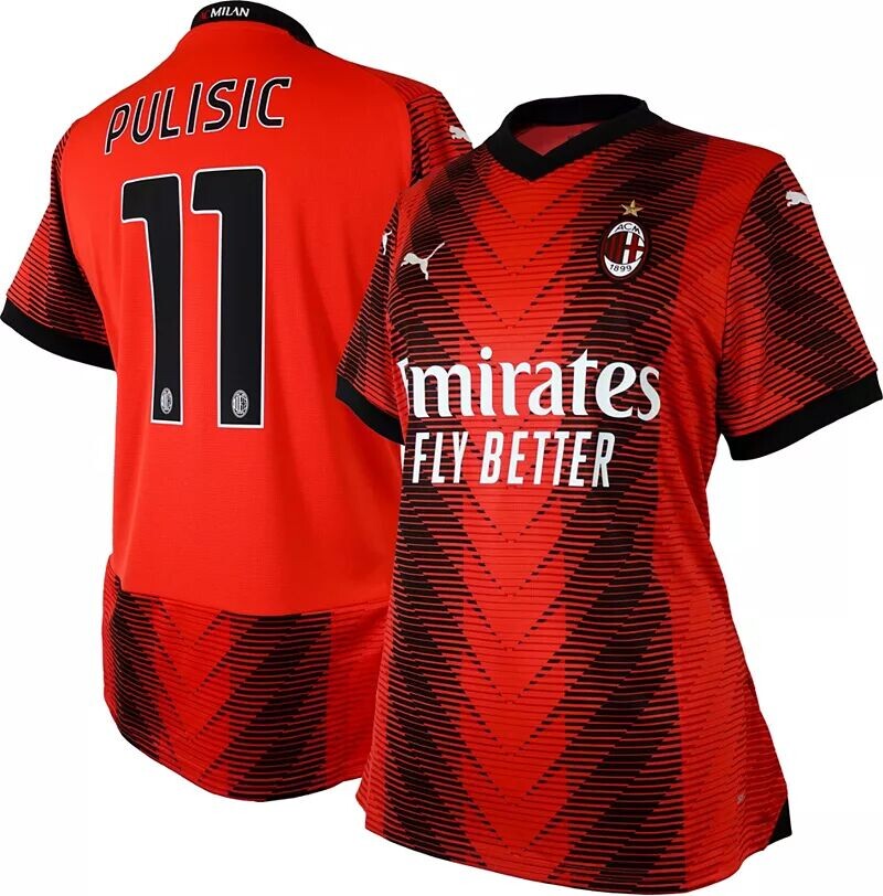 Puma Женская домашняя копия футболки AC Milan Christian Pulisic # 11