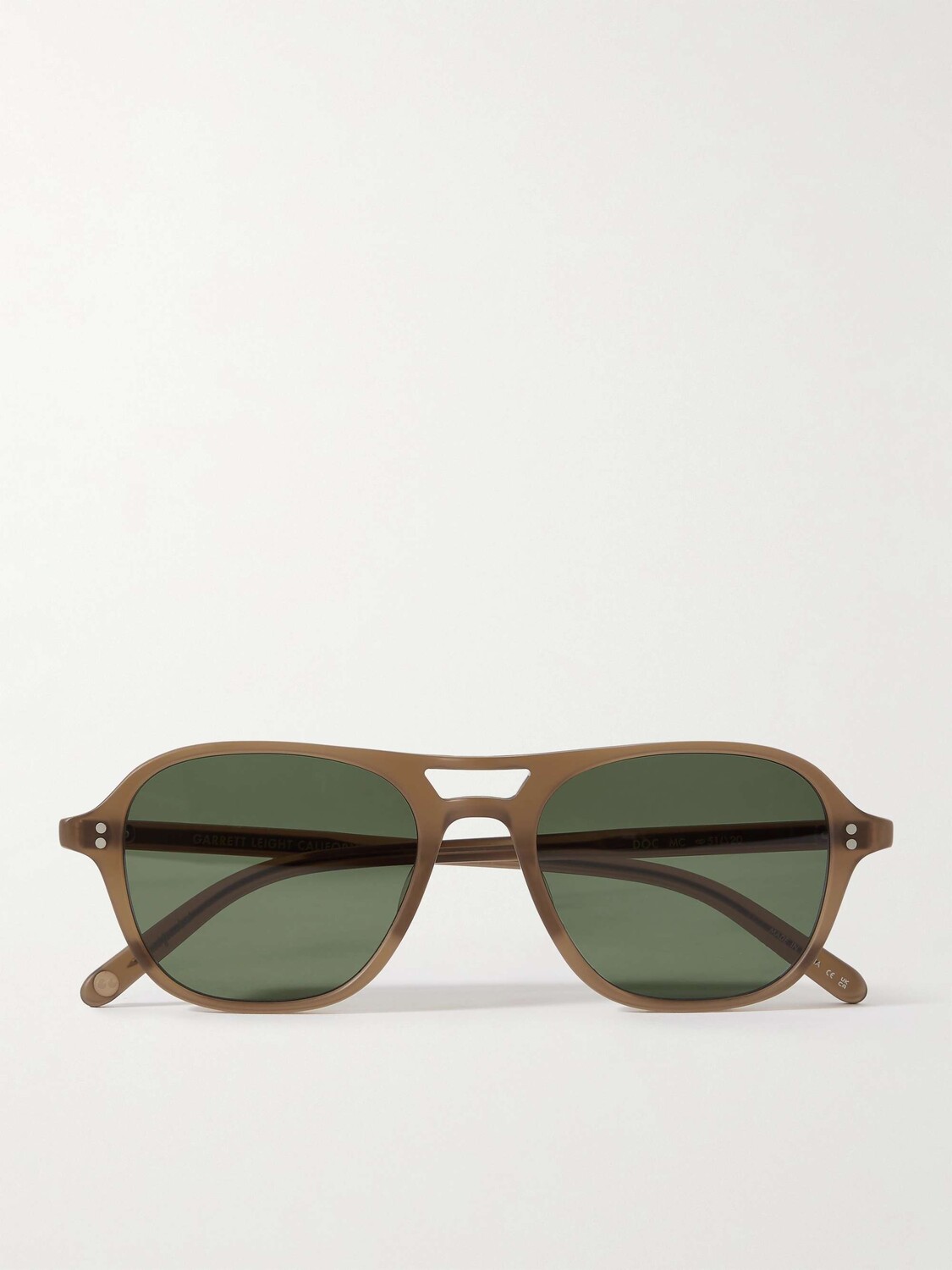 

Солнцезащитные очки Doc Aviator из ацетата Garrett Leight California Optical, коричневый