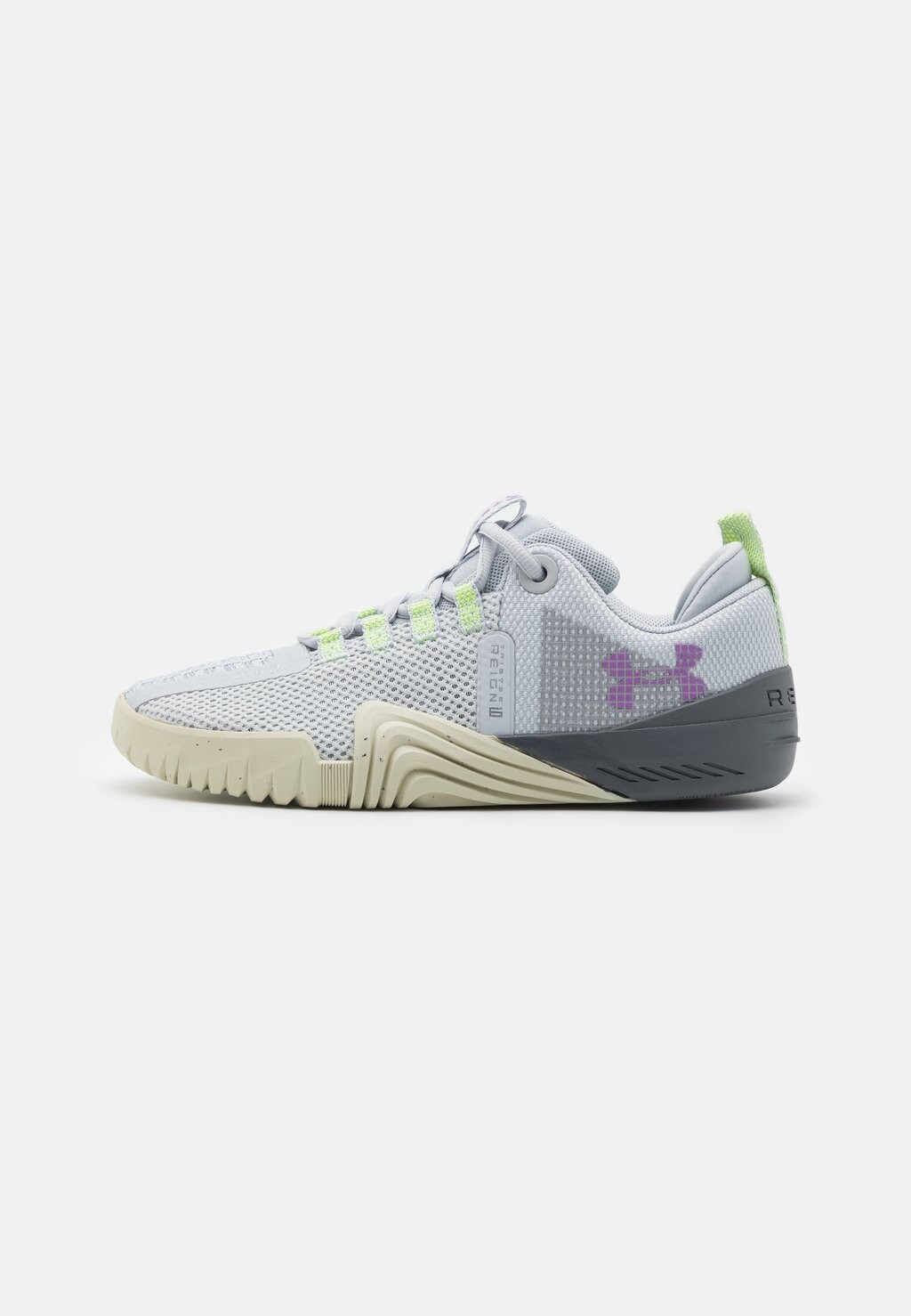 Кроссовки TRIBASE REIGN 6 Under Armour, цвет halo gray/high-vis yellow/provence purple high tube gray eur 38 44 men