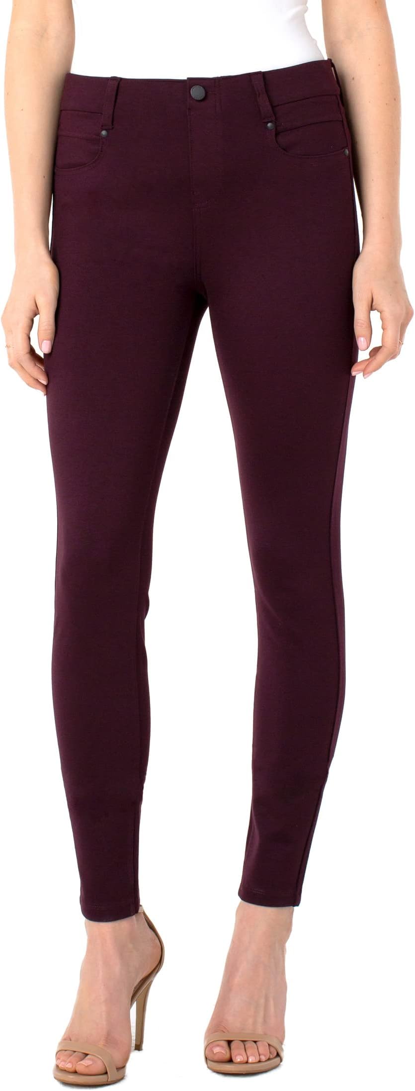 

Брюки Liverpool Los Angeles Gia Glider/Revolutionary New Skinny Pull-On Knit Super Stretch Ponte Pants, цвет Aubergine