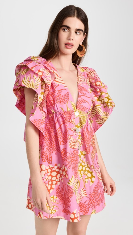 

Платье мини FARM Rio Mixed Lobsters Pink