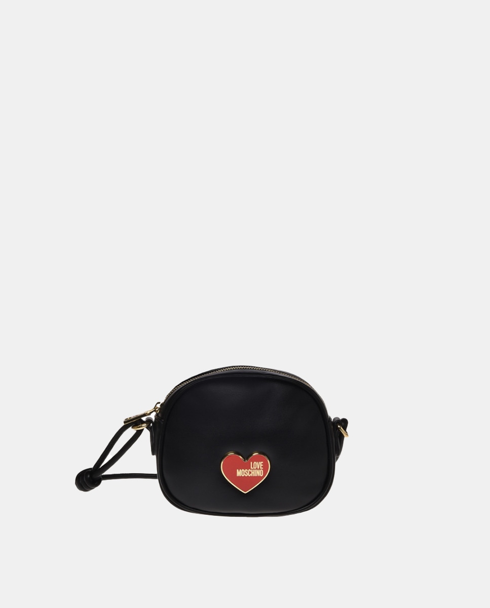 Миниатюрная черная сумка через плечо на молнии Love Moschino, черный
