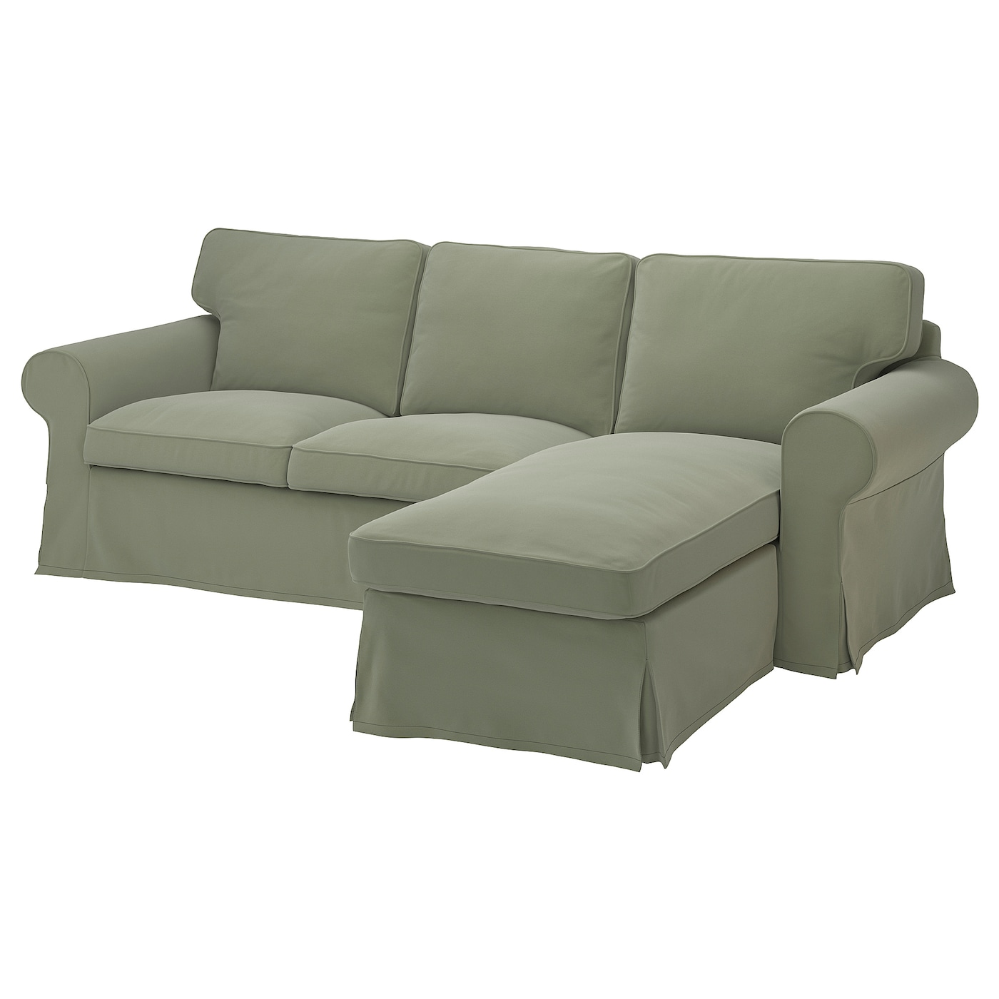 ЭКТОРП 3-местный диван + диван, Хакебо серо-зеленый EKTORP IKEA