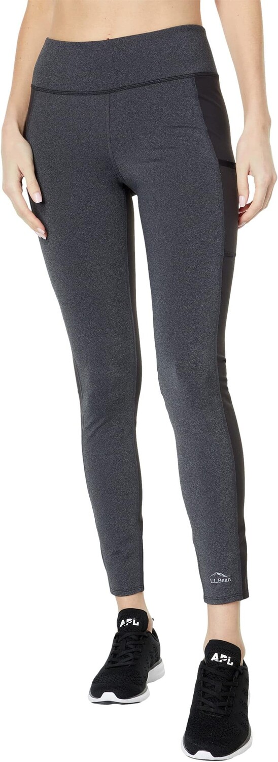 

Брюки Boundless Performance Pocket Tights Color-Block L.L.Bean, цвет Charcoal Heather/Classic Black