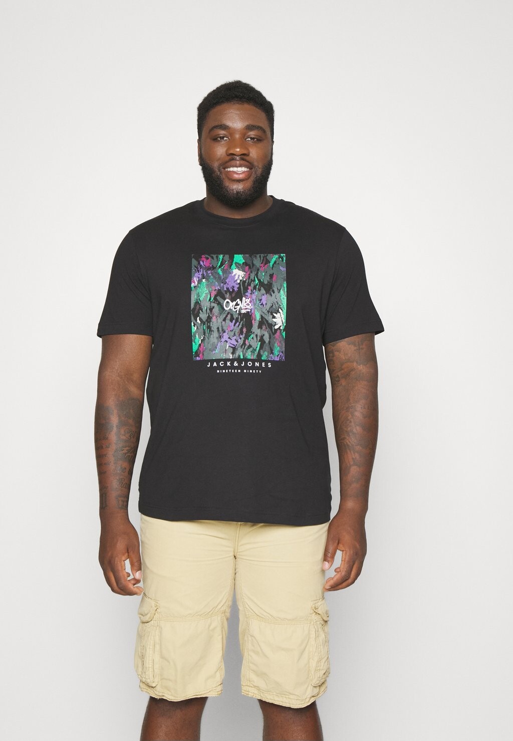

Футболка с принтом JORSILVERLAKE TEE CREW NECK Jack & Jones, черный