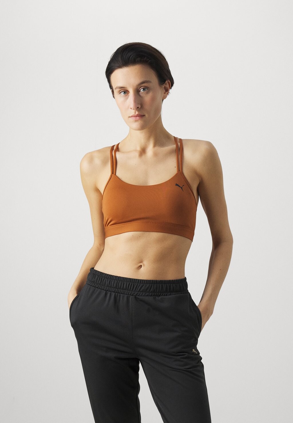 

Спортивный бюстгальтер средней поддержки KEEPS ULTRABARE STRAPPY Puma, цвет teak