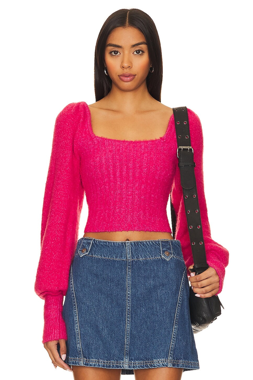

Пуловер Free People Katie, цвет Magenta Cherry Combo