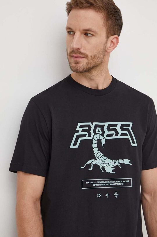 

Хлопковая футболка Boss, черный