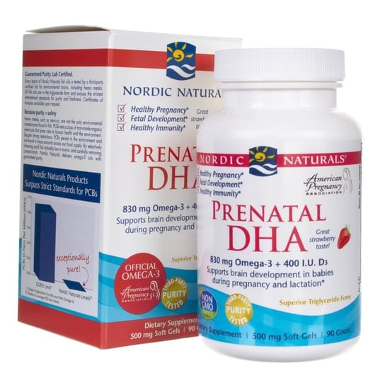 Nordic Naturals, Пренатальная ДГК 830 мг, 90 капсул пренатальные витамины nordic naturals дгк для беременных 180 капсул