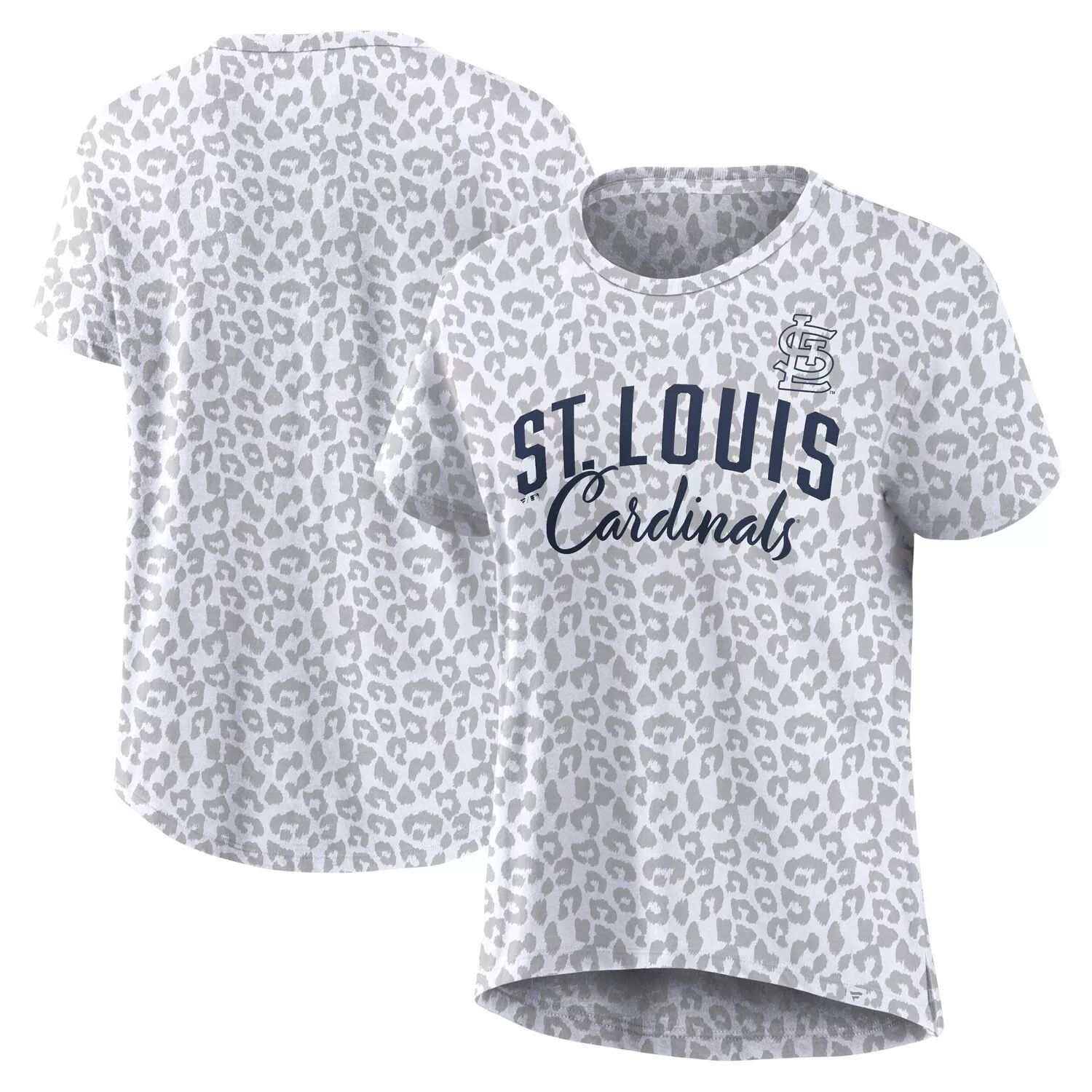 Женская белая футболка с леопардовым принтом Profile St. Louis Cardinals большого размера
