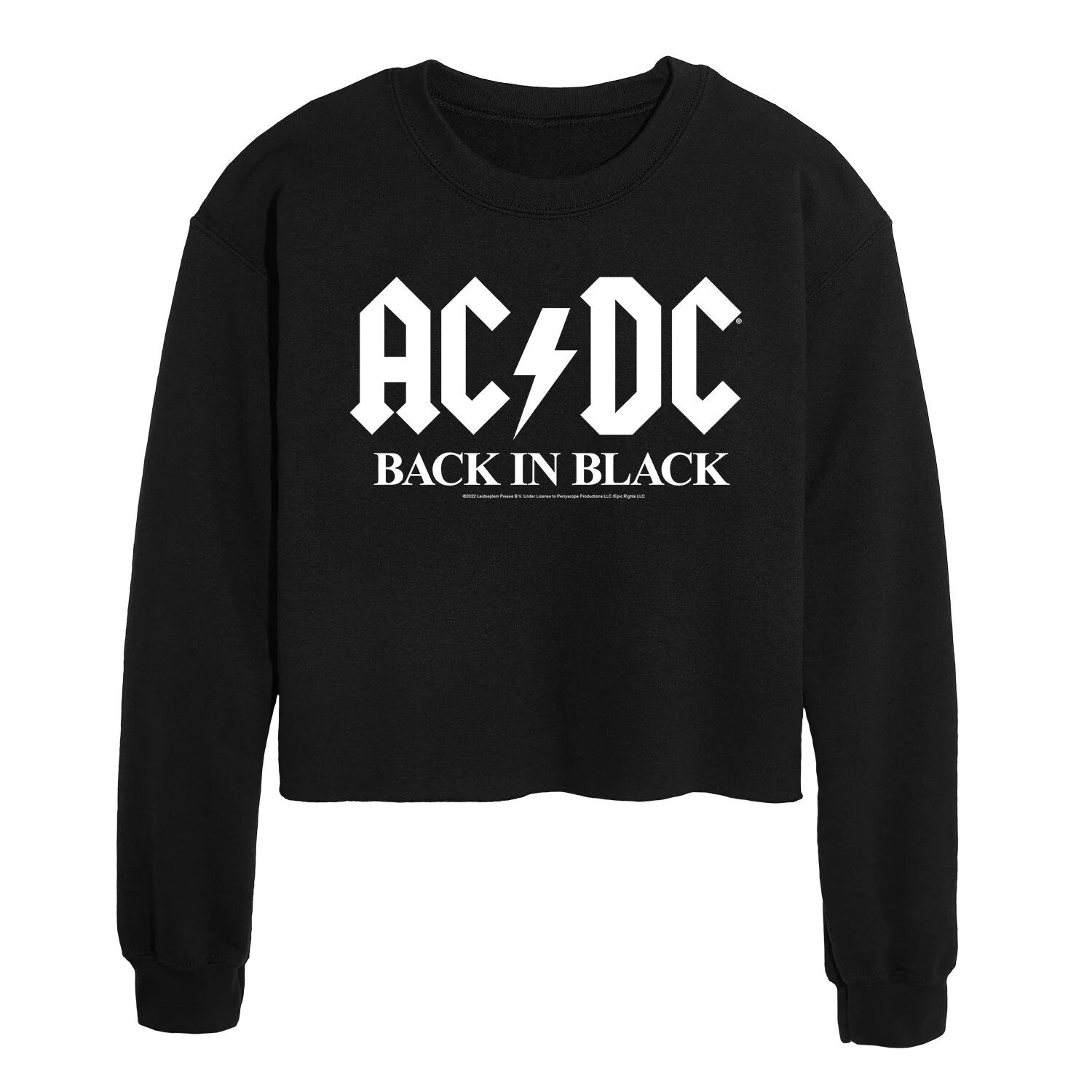 

Черная укороченная толстовка с рисунком AC/DC Back для юниоров Licensed Character, Черный