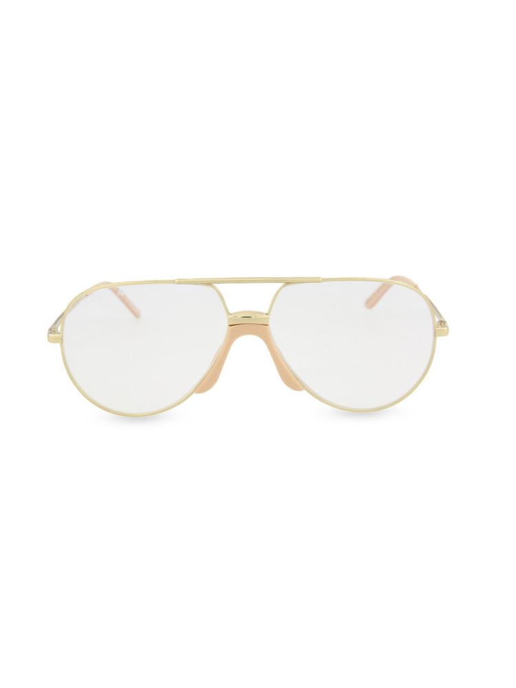 Солнцезащитные очки-авиаторы 60MM Gucci, золото
