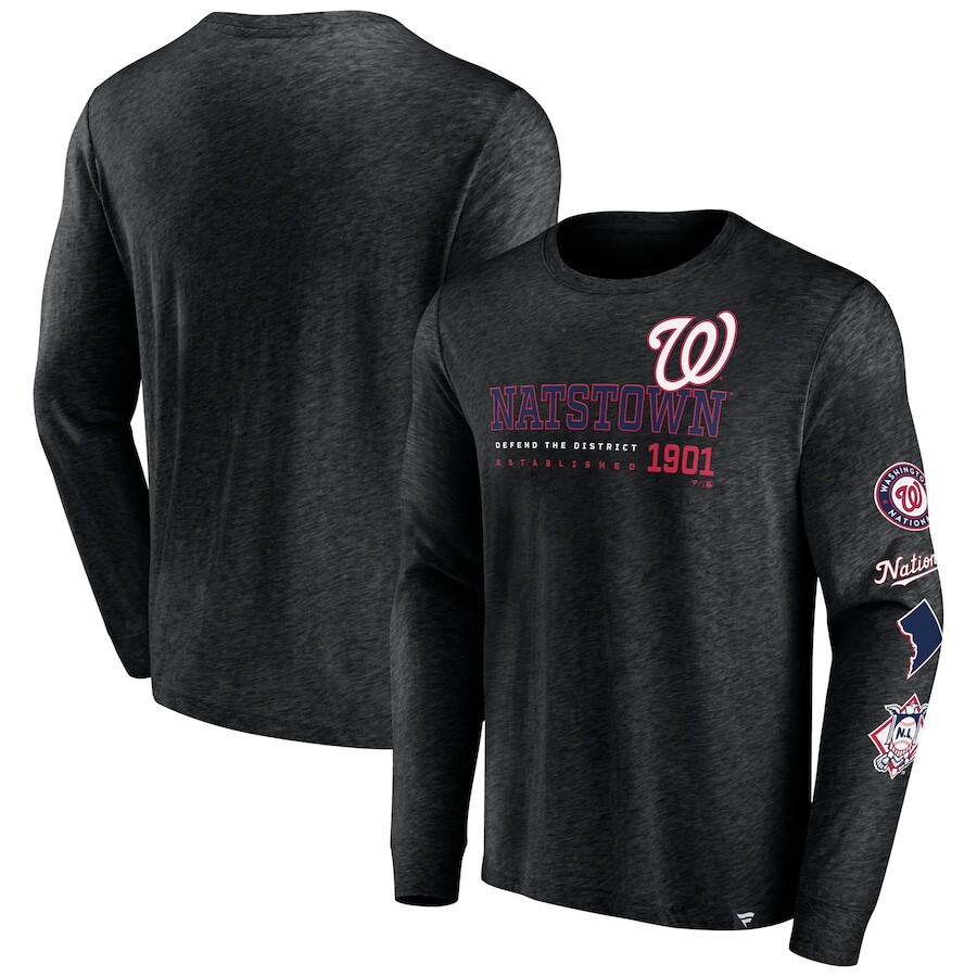 

Футболка с длинным рукавом Fanatics Branded Washington Nationals, черный