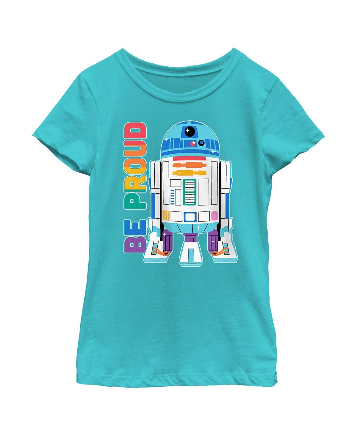 

Детская футболка Star Wars Pride Rainbow R2-D2 Be Proud для девочек Disney Lucasfilm