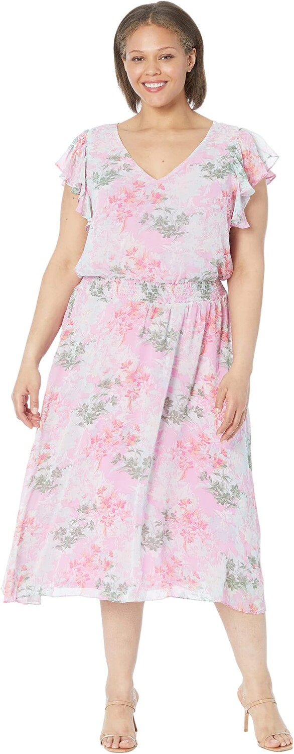 

Платье Short Flutter Sleeve Glowing Vince Camuto, цвет Brook Green