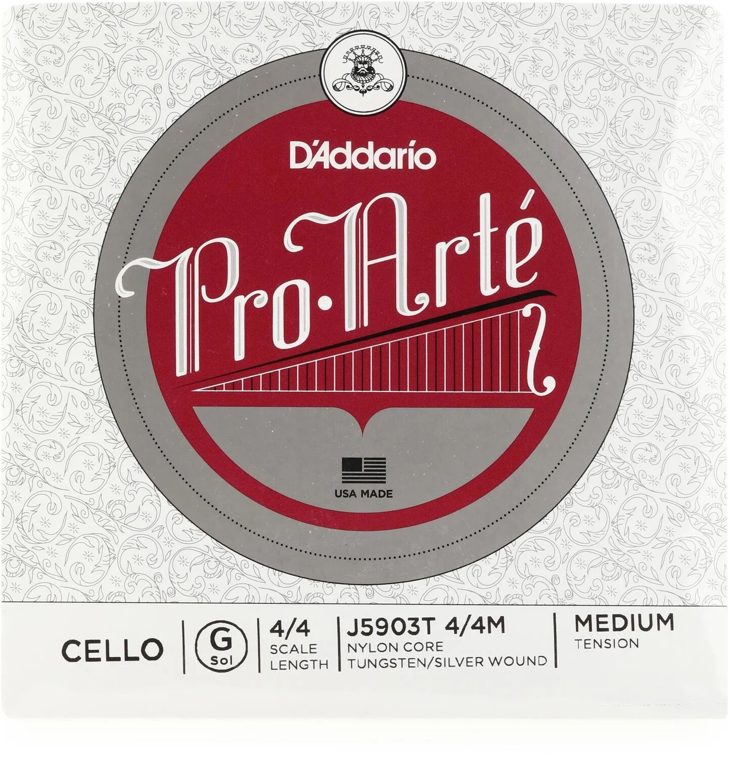

D'Addario J5903T Струна G для виолончели Pro-Arte, титановая намотка, размер 4/4, среднее натяжение