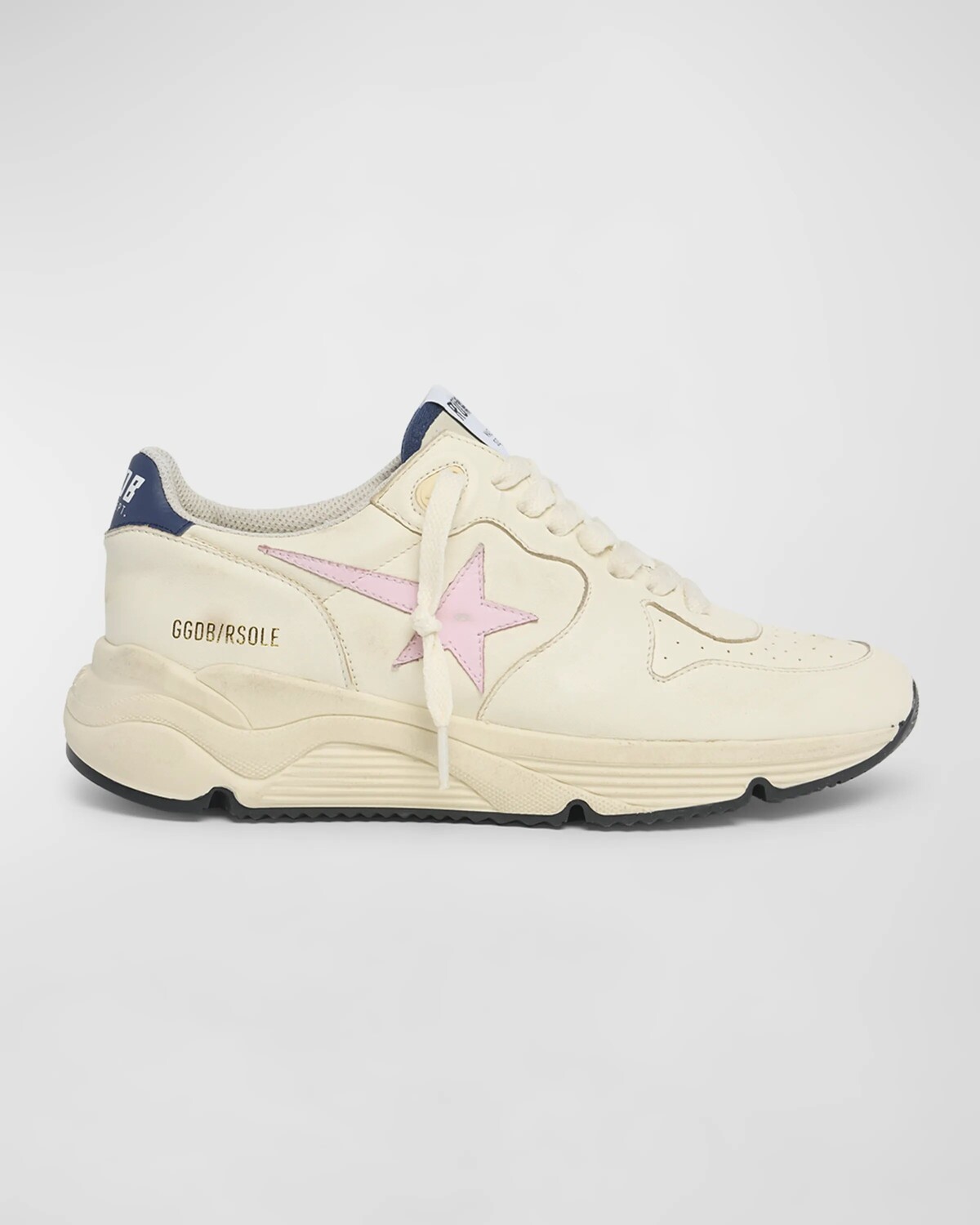 

Кожаные кроссовки для бега с цветными блоками Golden Goose, цвет Whiteiceorchid Pinkmedieval Blue