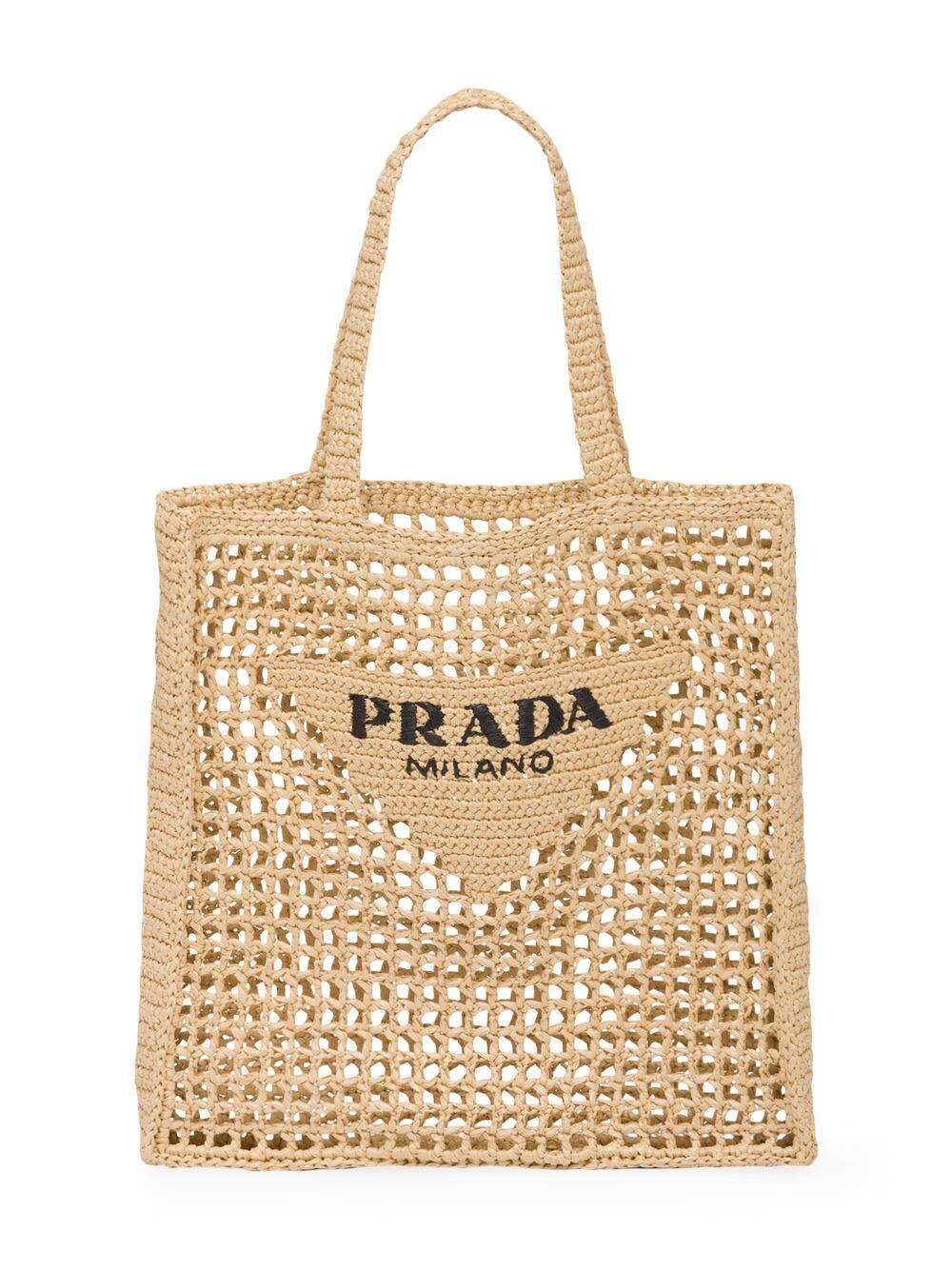 

Большая сумка из рафии Prada, бежевый
