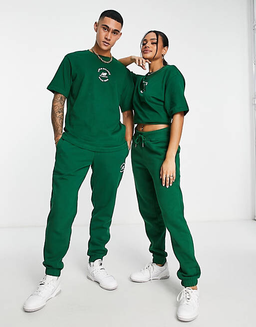 

Зеленая футболка унисекс Life in Balance New Balance, Зеленый